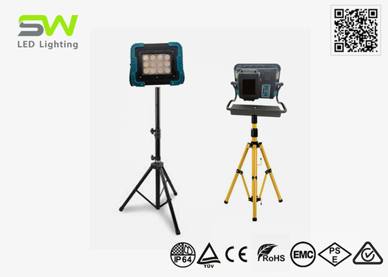 18V 전력 도구 배터리 가동 휴대용 LED 작업 조명 손잡이가있는 자석