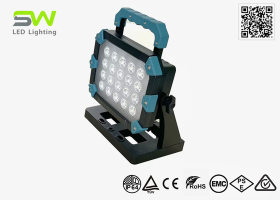 고전력 60W LED 손 작업 라이트 삼각기 장착 된 18V 전력 도구 배터리
