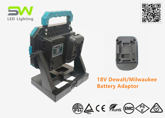 고전력 60W LED 손 작업 라이트 삼각기 장착 된 18V 전력 도구 배터리