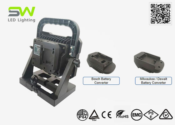 휴대용 18V Ryobi Dewalt 배터리 작동 작업용 투광등 50W 5000 루멘