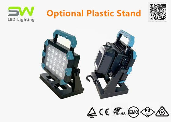 100W 10000 루멘 18V 전력 도구 배터리 전동 작업 빛 금속 스탠드와 함께