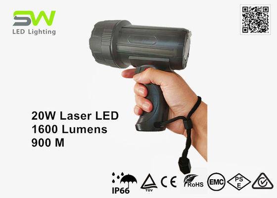 1600 Lumen Rechargeable White Laser LED Spotlight For Hunting Law Enforcement
