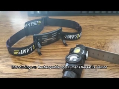 재충전 가능한 모션 센서 헤드 램프 자석 주머니 클립과 함께 다재다능한 전구등